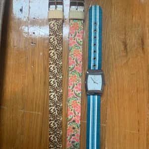 PartyLite Watch with 3 bands